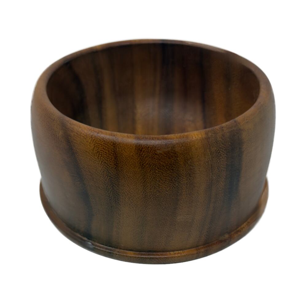 Villa Acacia Small Hand-Turned Wood Accent Trinket Bowl 6.5" x 3" Hand-Crafted